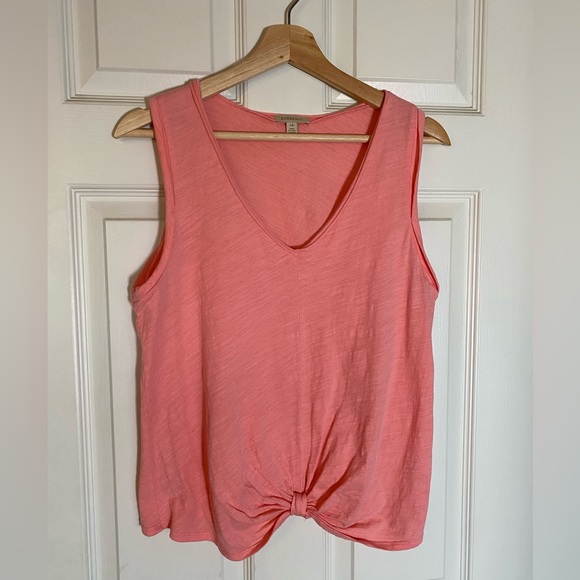 Anthropologie Bordeaux Knot Front Tank Top - L - Picture 2 of 7